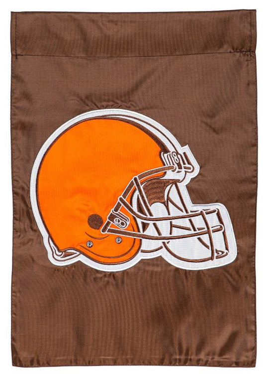 Cleveland Browns Garden Flag 2 Sided Applique Logo