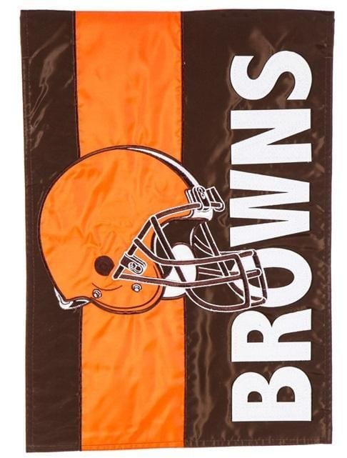 Cleveland Browns Garden Flag 2 Sided Embellished Logo