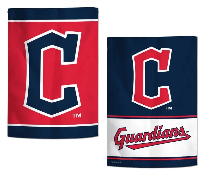 Cleveland Guardians Garden Flag 2 Sided Double Logo