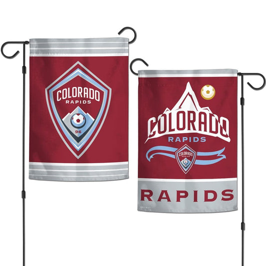 Colorado Rapids Garden Flag 2 Sided Double Logo