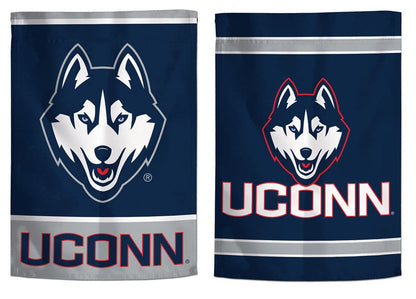 Connecticut Huskies Garden Flag 2 Sided Logo