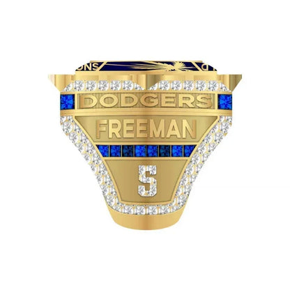 Custom Los Angeles Back-to-Back Baseball Championship Ring – Personalized Championship Ring with Name & Number