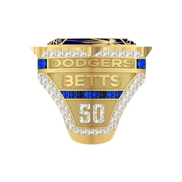 Custom Los Angeles Back-to-Back Baseball Championship Ring – Personalized Championship Ring with Name & Number
