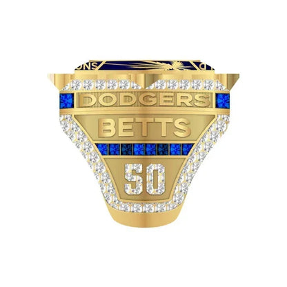 Custom Los Angeles Back-to-Back Baseball Championship Ring – Personalized Championship Ring with Name & Number
