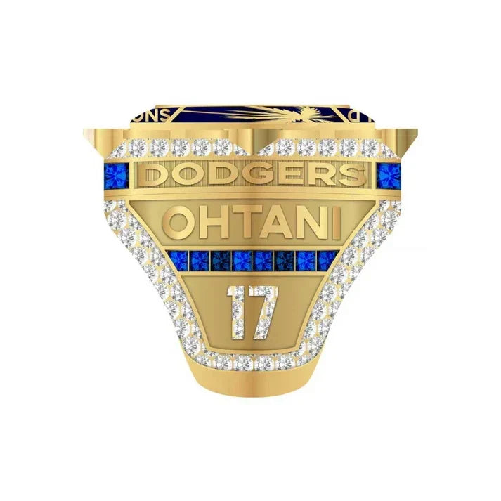 Custom Los Angeles Back-to-Back Baseball Championship Ring – Personalized Championship Ring with Name & Number