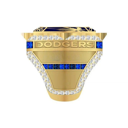Custom Los Angeles Back-to-Back Baseball Championship Ring – Personalized Championship Ring with Name & Number