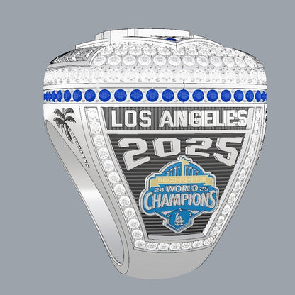 Personalized Los Angeles 2025 Baseball Championship Ring – Custom Name & Number Fan Ring