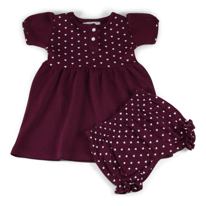 Girl's Heart Dress with Bloomers
