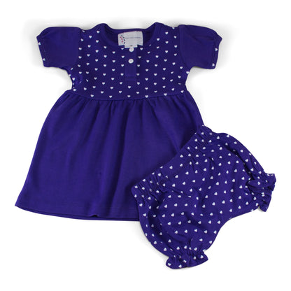 Girl's Heart Dress with Bloomers