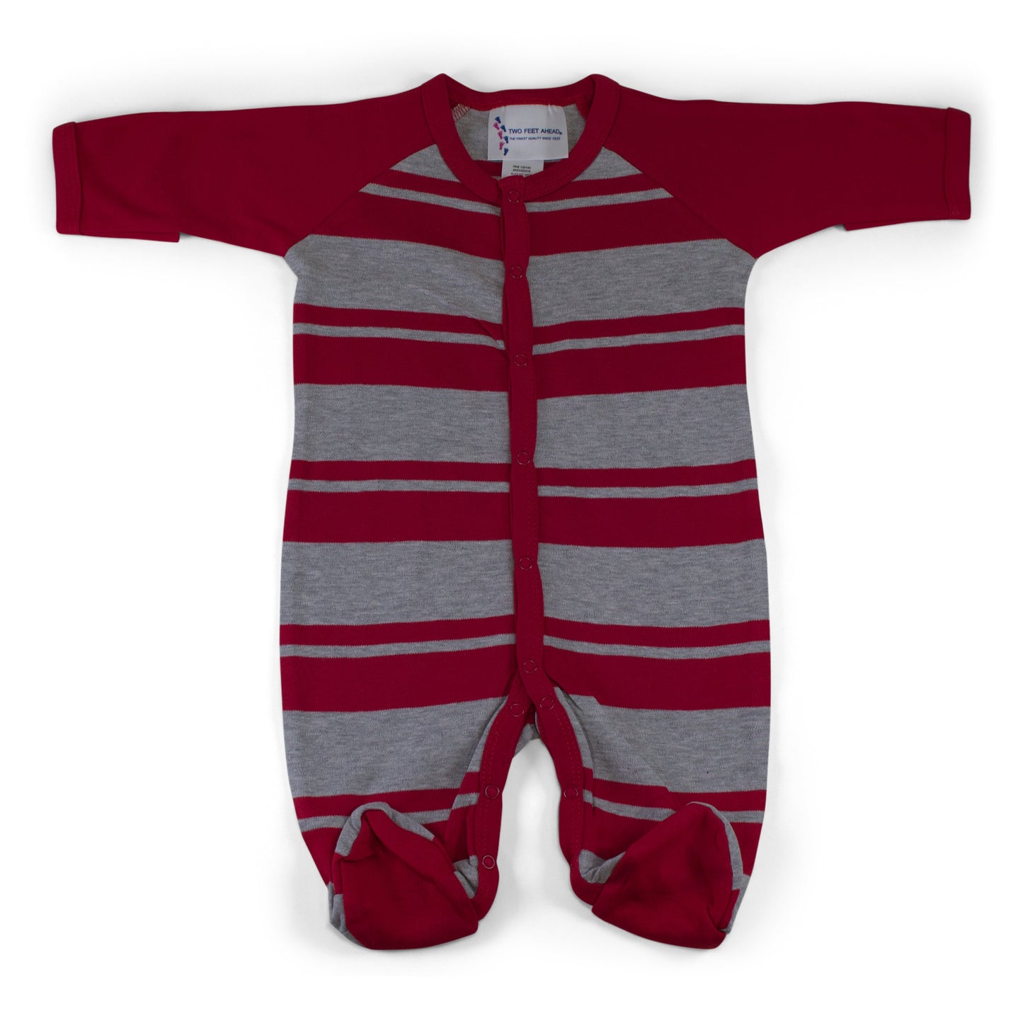 Nebraska Infant Rugby Footed Romper