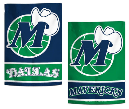 Dallas Mavericks Garden Flag 2 Sided Retro Logo