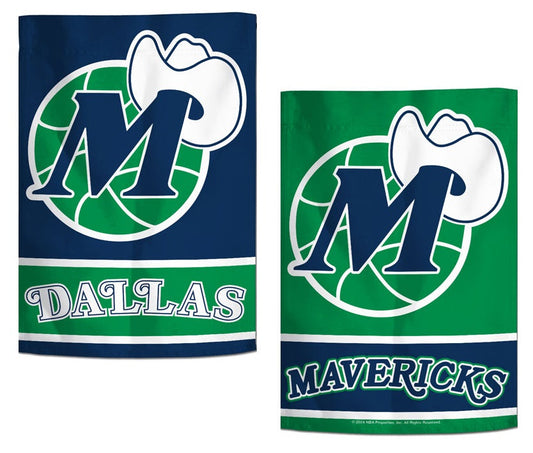 Dallas Mavericks Garden Flag 2 Sided Retro Logo