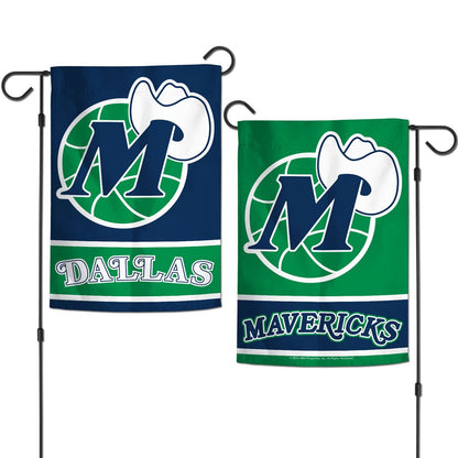 Dallas Mavericks Garden Flag 2 Sided Retro Logo