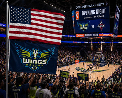 Dallas Wings 2 Sided 3x5 Flag