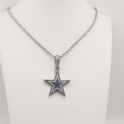 Dallas Star Pendant Necklace – Fan Gift for Game Day & Holiday Celebrations