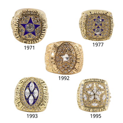 Dallas Football Championship Ring Set – 5-Time Champions Collectible