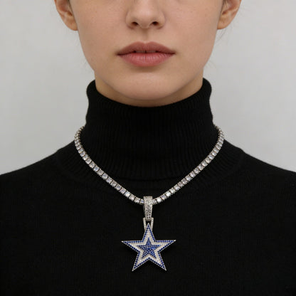 Dallas Star Pendant Necklace – Fan Gift for Game Day & Holiday Celebrations