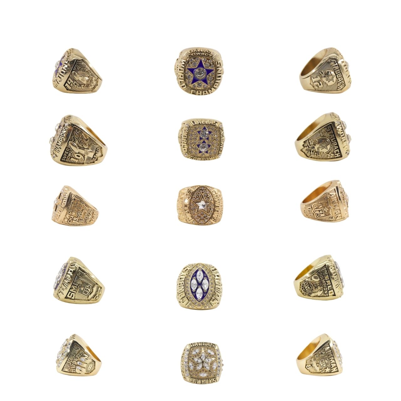 Dallas Football Championship Ring Set – 5-Time Champions Collectible