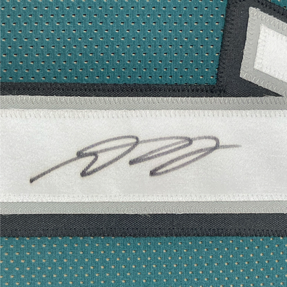 Framed Autographed/Signed DeSean Jackson 35x39 Philadelphia Green Football Jersey PSA/DNA COA