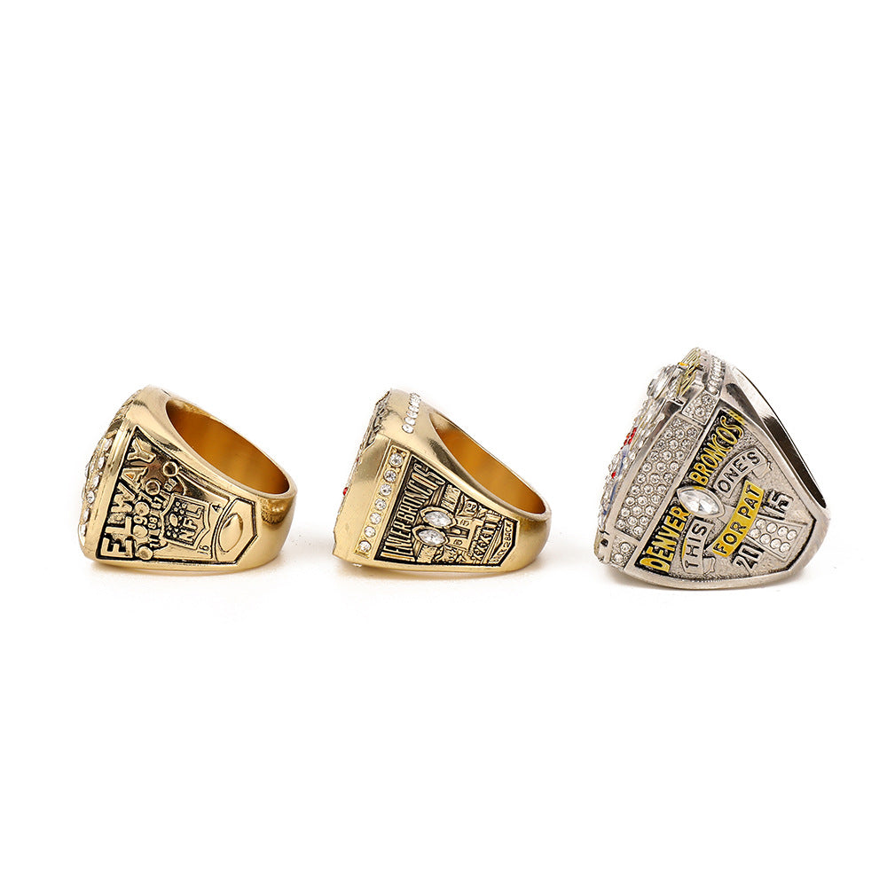 Denver Football Championship Ring Set-1997,1998,2015
