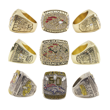 Denver Football Championship Ring Set-1997,1998,2015