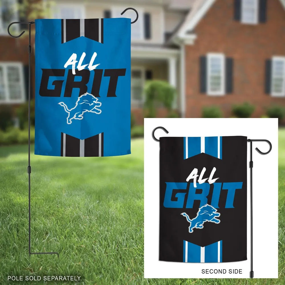 Detroit Lions All Grit 2 Sided Garden Flag