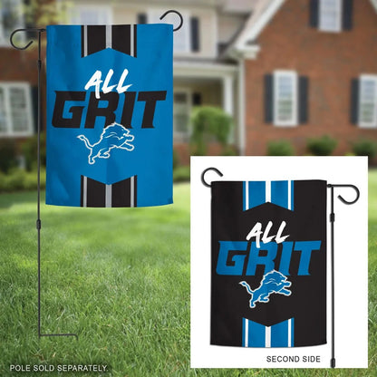 Detroit Lions All Grit 2 Sided Garden Flag