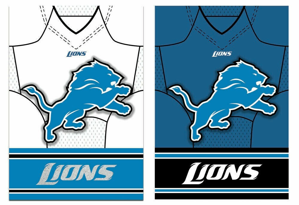 Detroit Lions Garden Flag 2 Sided Jersey