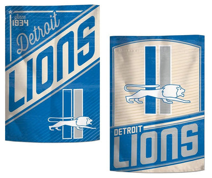 Detroit Lions Garden Flag 2 Sided Retro Classic Logo