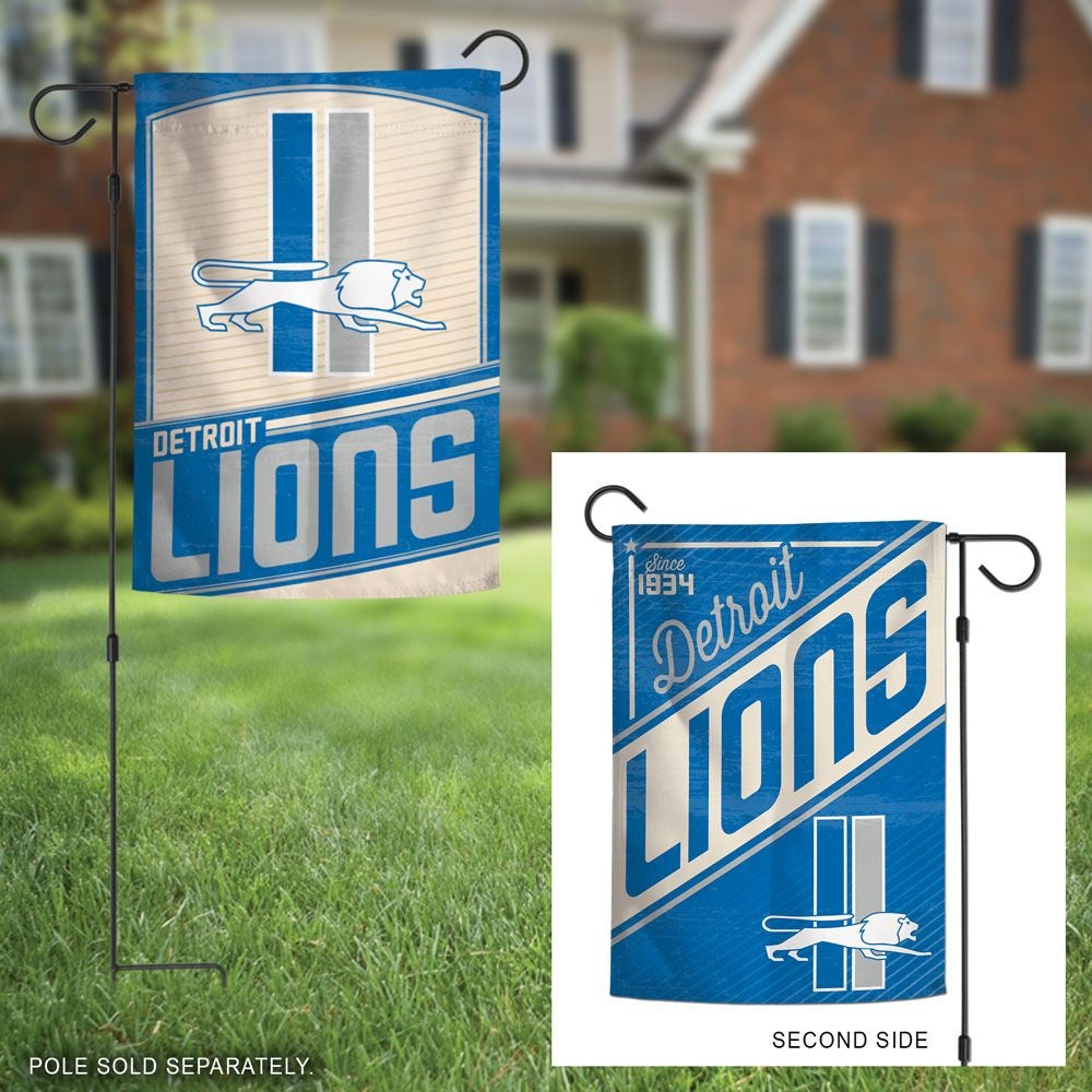 Detroit Lions Garden Flag 2 Sided Retro Classic Logo
