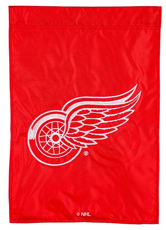 Detroit Red Wings Garden Flag 2 Sided Applique Logo
