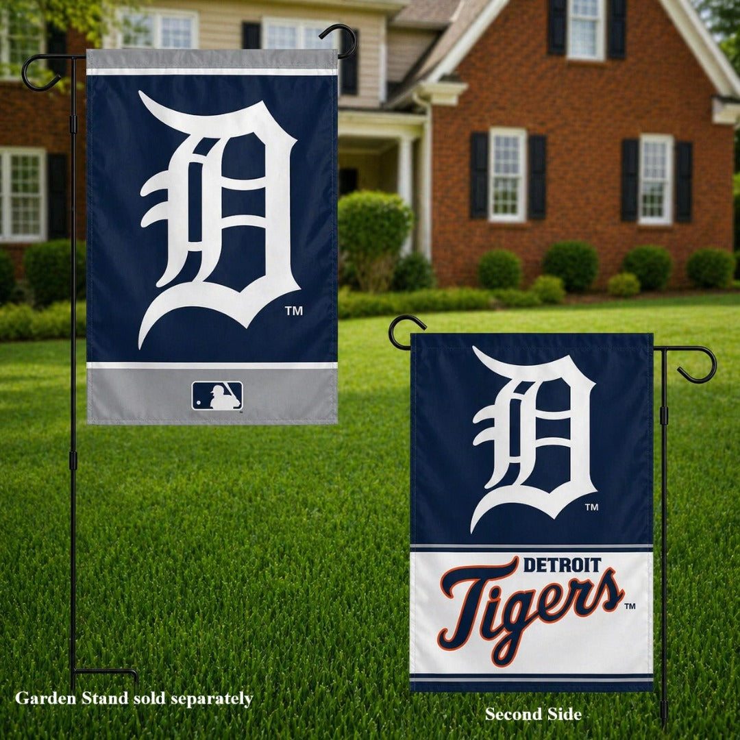 Detroit Tigers Garden Flag 2 Sided Primary Logo