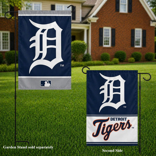 Detroit Tigers Garden Flag 2 Sided Primary Logo