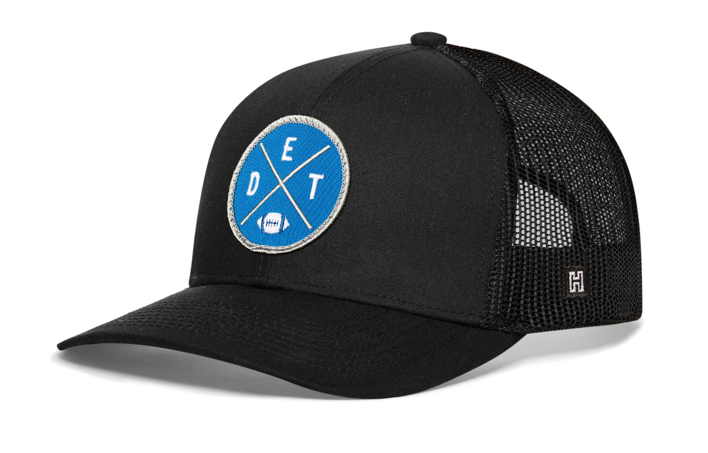 Detroit Football Trucker Hat  |  Light Blue DET X Snapback