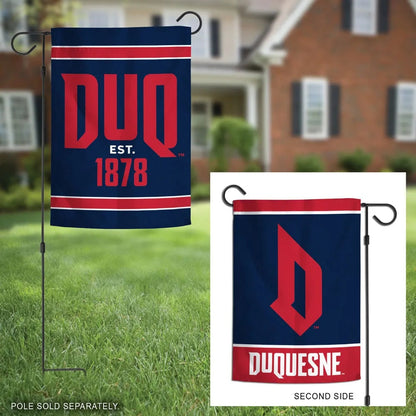 Duquesne Garden Flag 2 Sided Logo DUQ