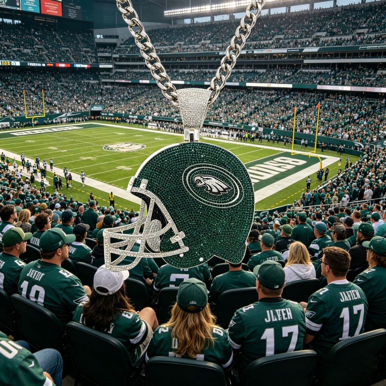 Philadelphia Helmet Pendant Necklace – Exclusive Fan Gift for Philadelphia Fans