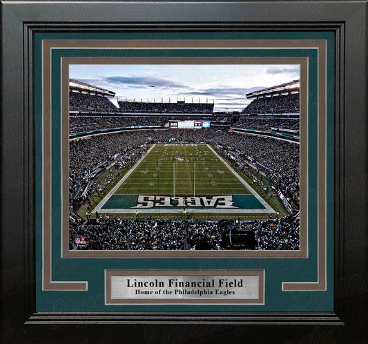 Philadelphia Eagles Lincoln Financial Field End Zone View 8" x 10" Framed Football Stadium Photo