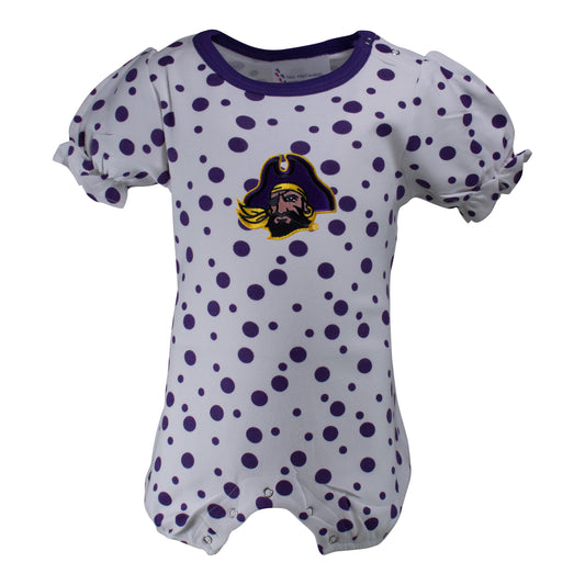 East Carolina Polka Dot Girl's Romper