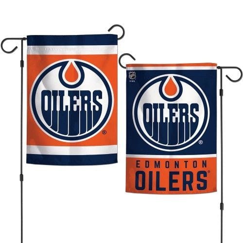 Edmonton Oilers Garden Flag 2 Sided Double Logo
