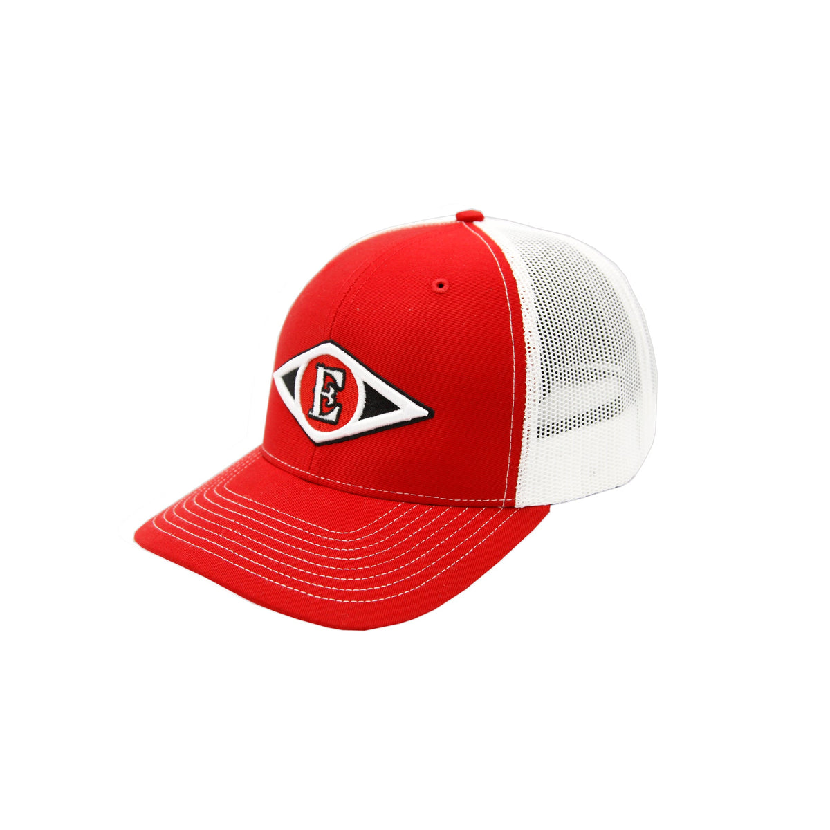 Leones del Escogido - Embroidered, Mesh Trucker Red / Black Caps