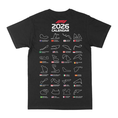F1 2026 Race Calendar Graphic Tee