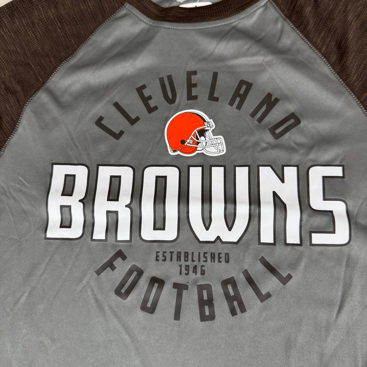 NFL Cleveland Browns Long Sleeve Shirt L Brown/Grey 1802970