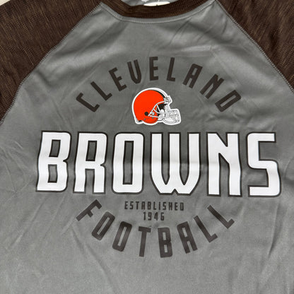 NFL Cleveland Browns Long Sleeve Shirt L Brown/Grey 1802970