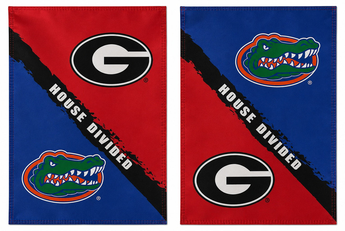 Florida vs Georgia House Divided 2 Sided Garden Flag