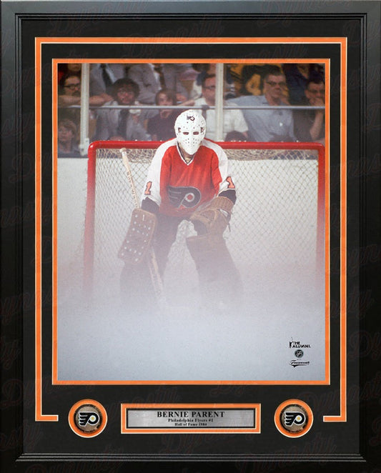 Bernie Parent Philadelphia Flyers Stanley Cup Fog Game 11" x 14" Framed Hockey Photo