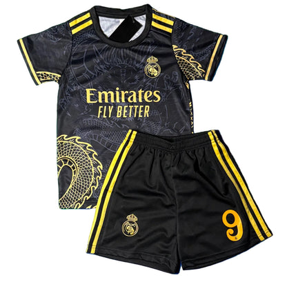 Kylian Mbappe Real Madrid Dragon Special Edition 3rd Jersey Toddler/Youth Soccer Jersey Kids Kit