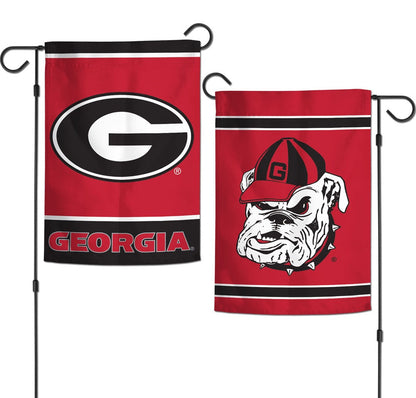 Georgia Bulldogs Garden Flag 2 Sided Double Logo