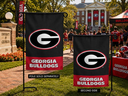 Georgia Bulldogs Garden Flag 2 Sided Embroidered