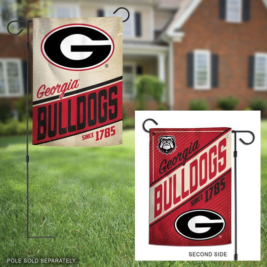 Georgia Bulldogs Garden Flag 2 Sided Retro Vintage