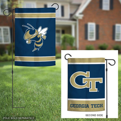Georgia Tech Garden Flag 2 Sided GT Logo